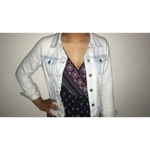 Button-Front Denim Jacket